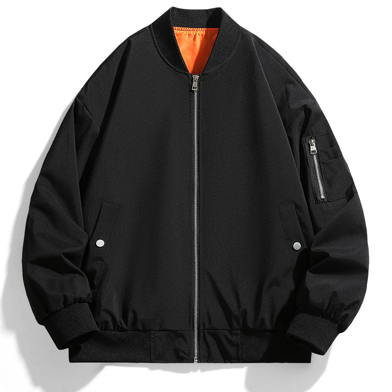 Casual bomber jacket for men with practical zip pockets and high collar Lune London