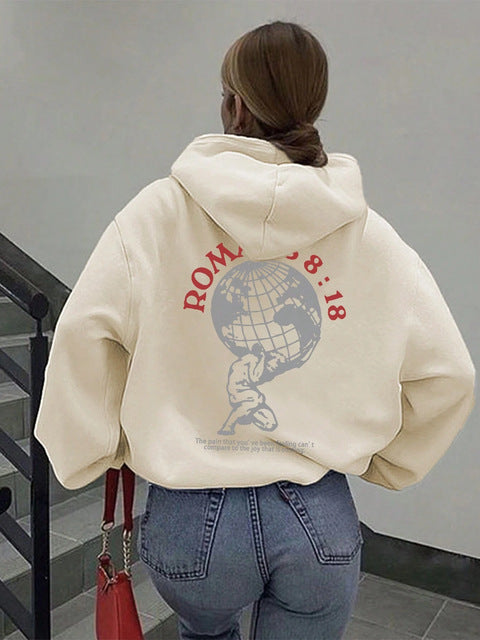 Women's hoodie with inspiring world motif and high-quality print Chic & Stil