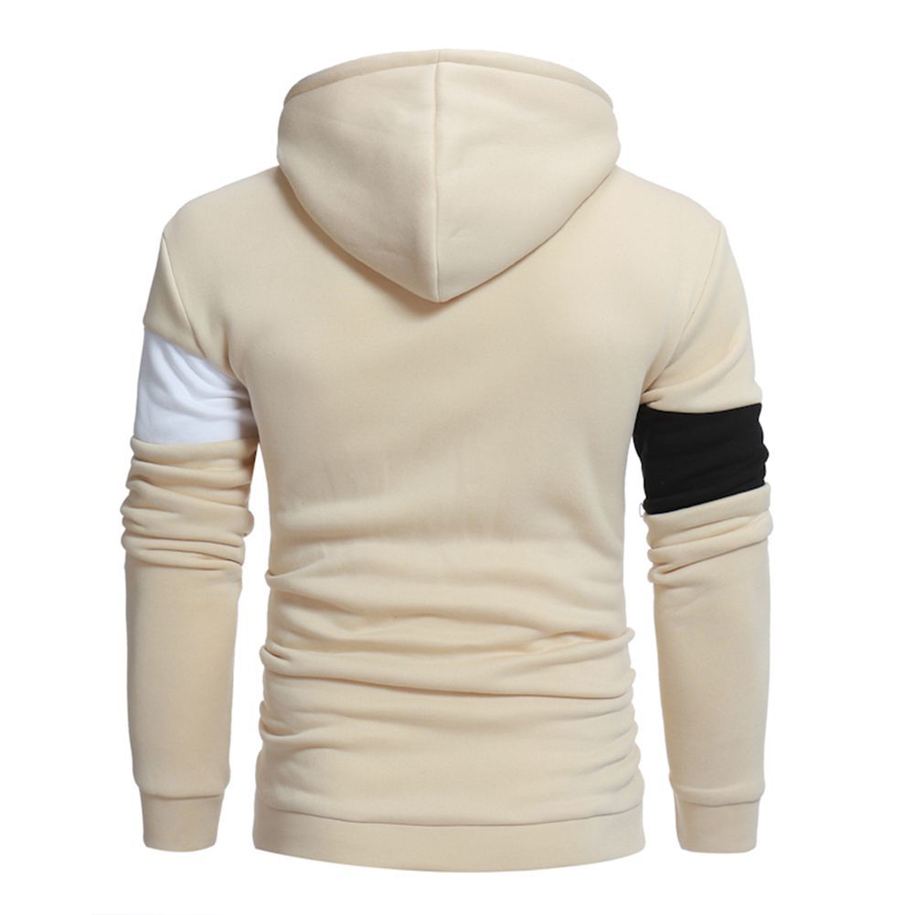 Sporty hooded sweater for men with chic and stylish color block design