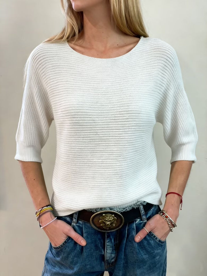 Pull en tricot décontracté pour femmes avec large poignet Chic & Stil