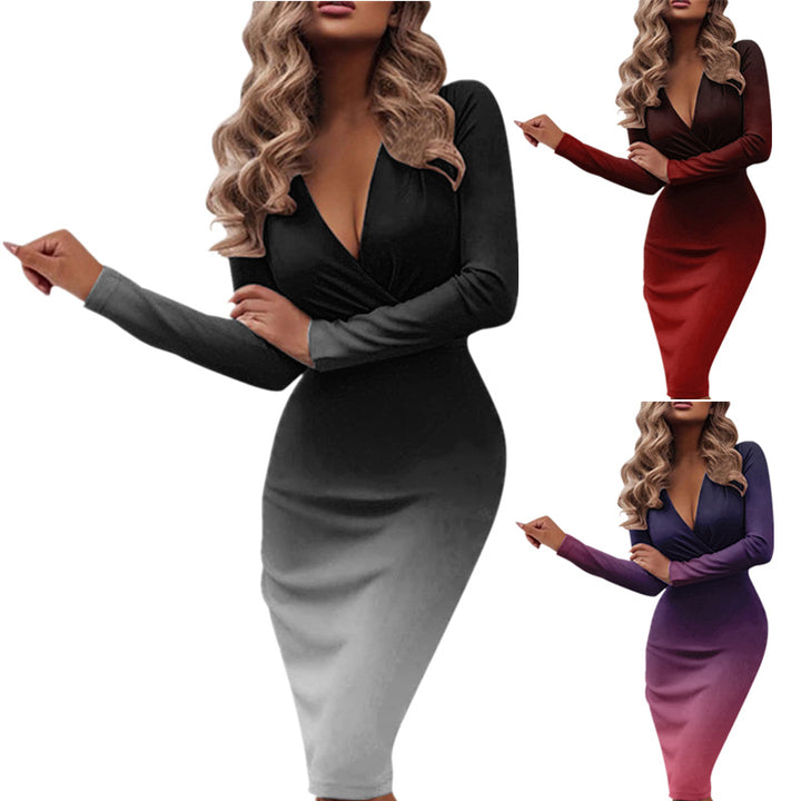Elegant wrapped dress for women with long sleeves Lune London