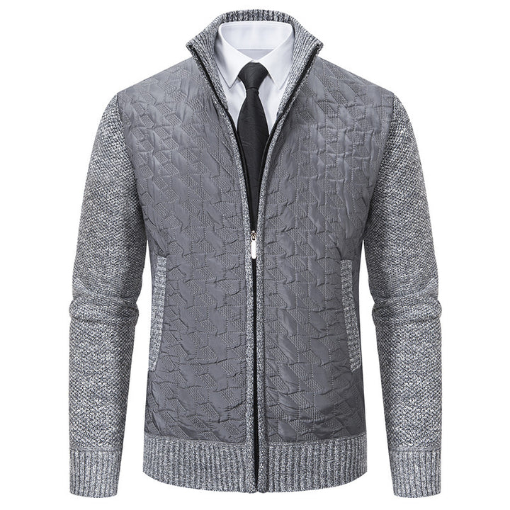 Veste matelassée stylée pour homme avec matériau supérieur texturé et col haut Lune London