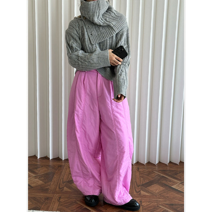 Ladies Padded High-Waist Palazzo Pants in Balloon-Cut Amarae