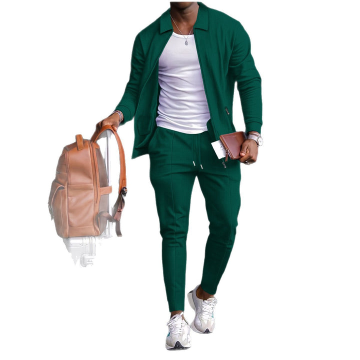 Men's sports leisure set with structured design and elastic waist Lune London