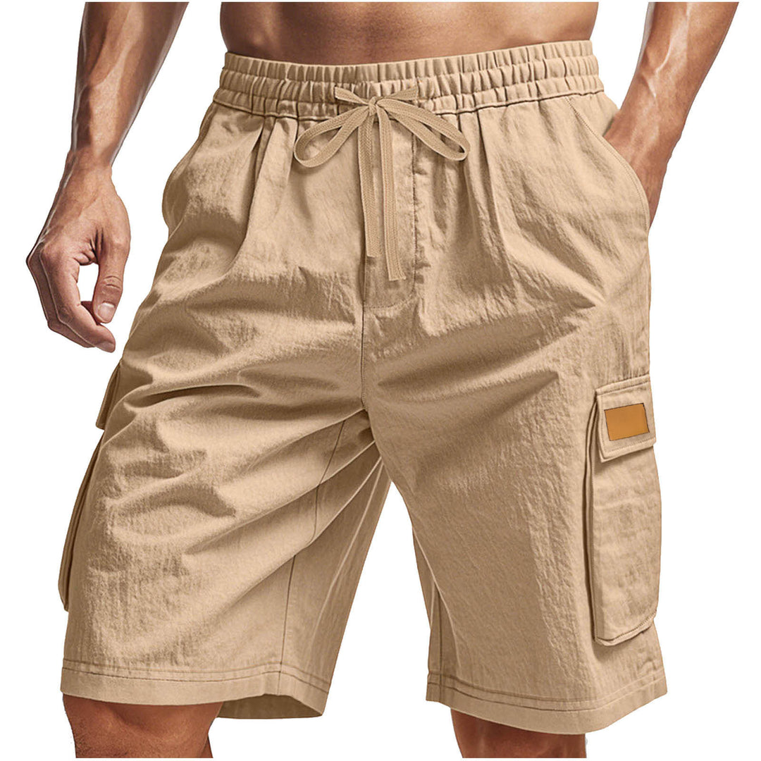 Practical cargo pants for men with elastic waist and side pockets Lune London