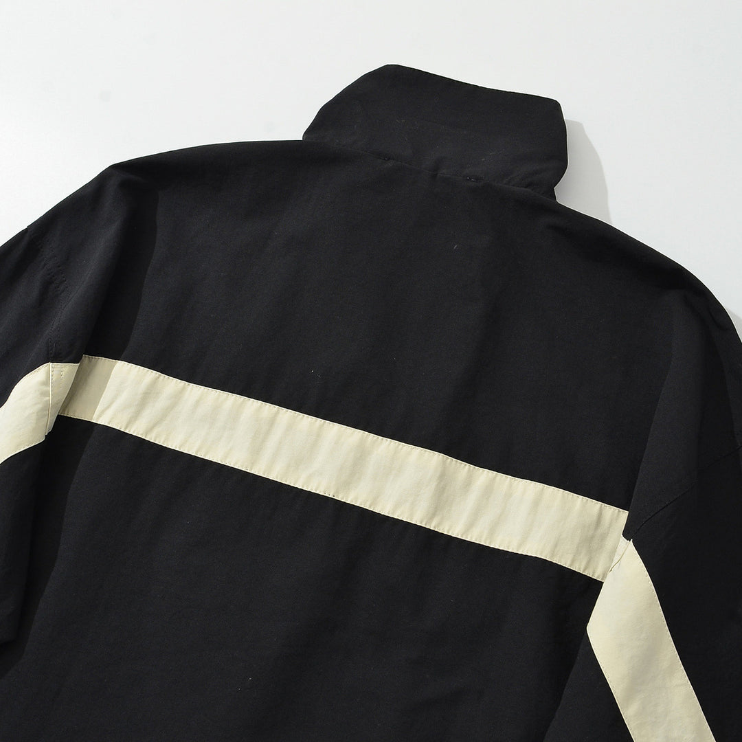 Women's sporty track jacket with high stand-up collar and contrasting stripes Amarae