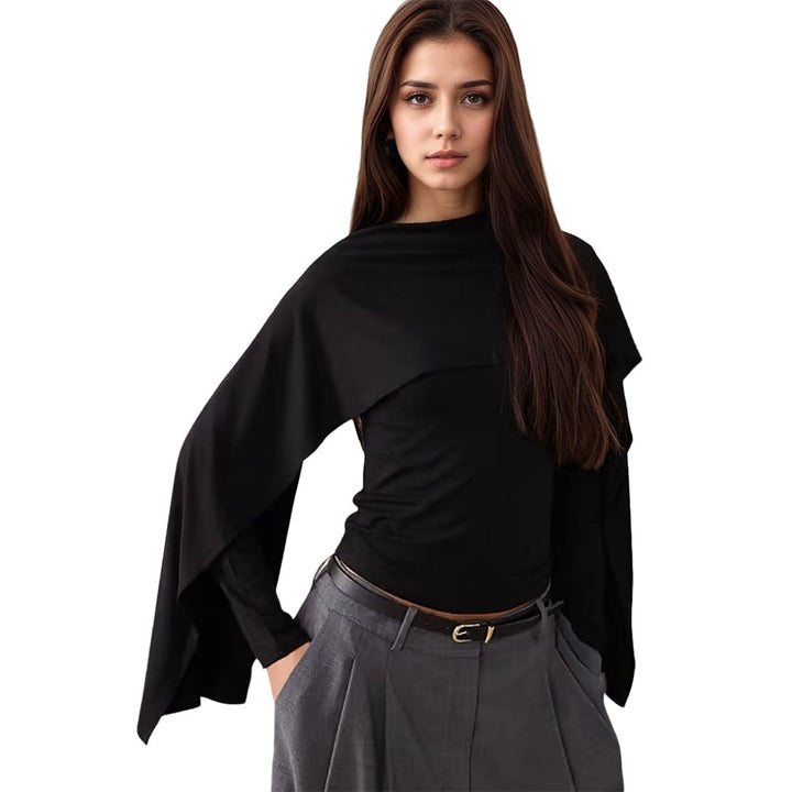 Top Élegant pour Femmes avec Design Asymétrique et Manches Amples Chic & Stil