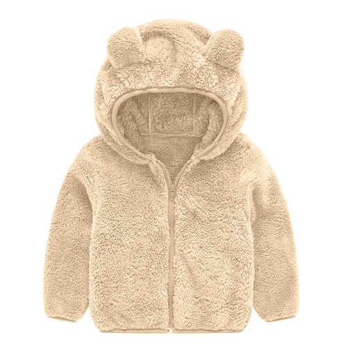 Fleece jacket for women with a cute bear ears design Amarae