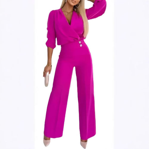 Combinaison élégante pour femme avec haut envolé et jambes taille haute Chic & Stil
