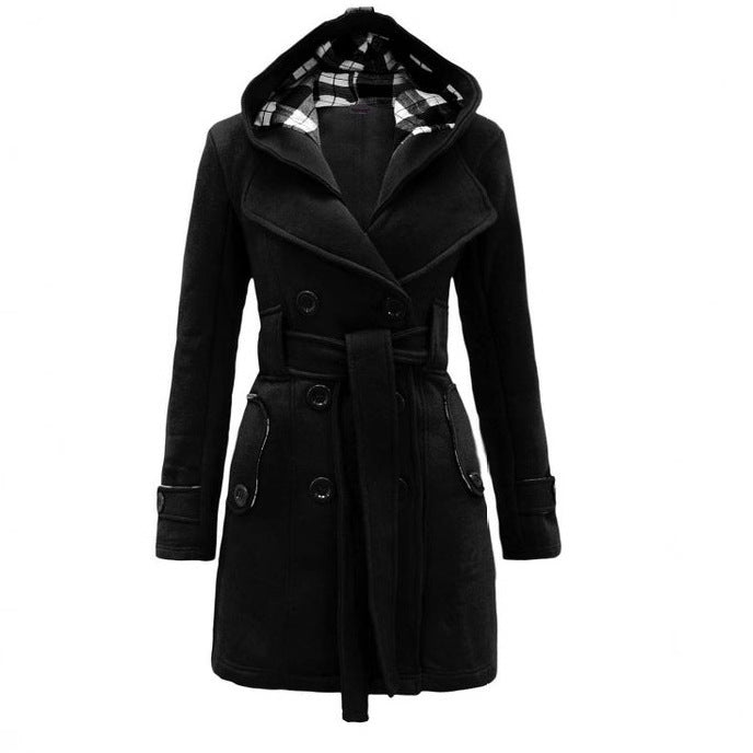 Women Elegant and Comfortable Short Transition Jacket with Hood Lune London
