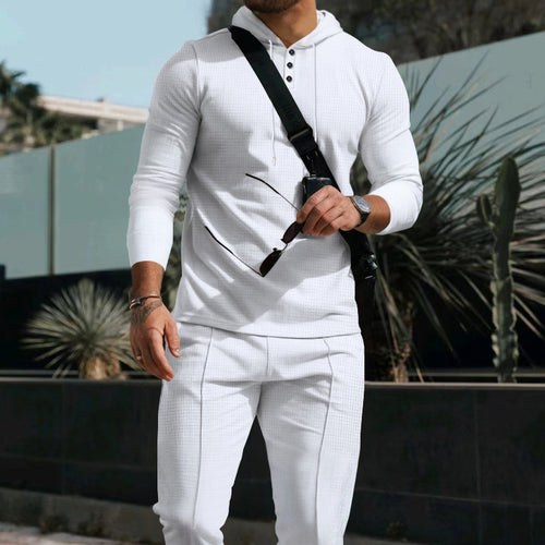 Men's Sporty Hooded Sweatshirt with Practical Zipper Amarae
