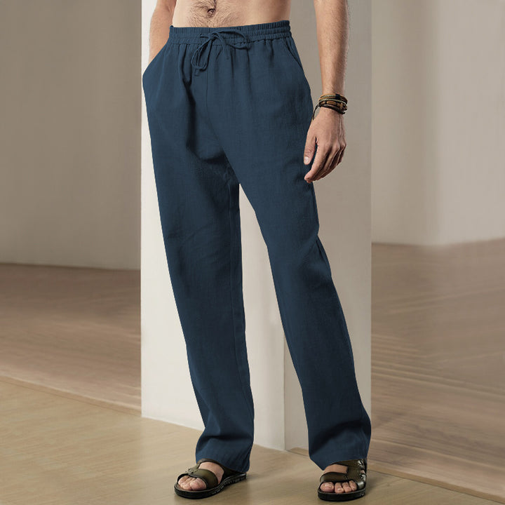 Light cotton pants for men with elastic waist Lune London