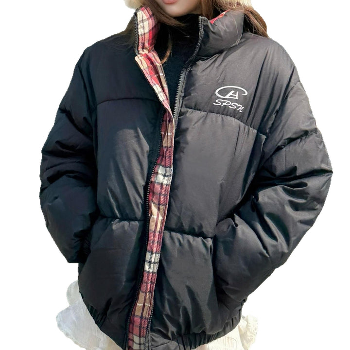 Women's down jacket with high collar and practical zipper Lune London