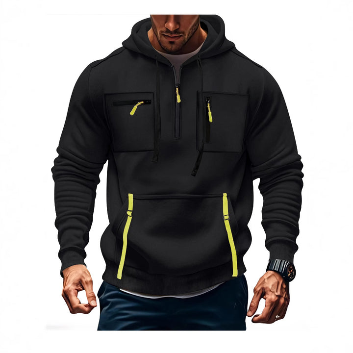 Men's stylish hooded sweatshirt with functional zip pockets Amarae