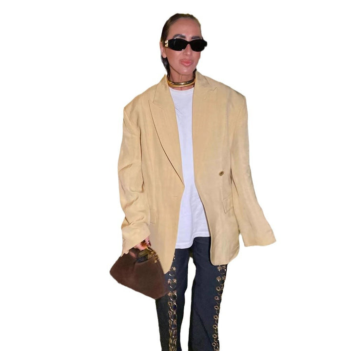 Oversized jacket for women in high-quality linen Lune London