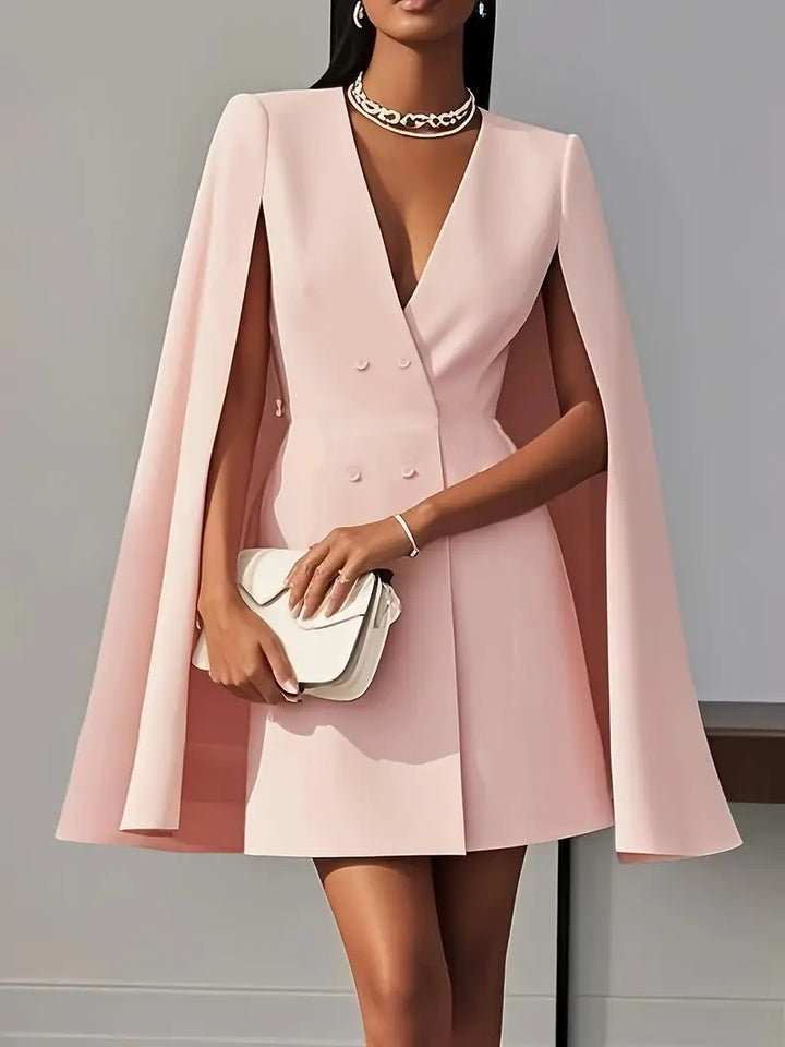 Women's hooded dress with elegant cape Lune London