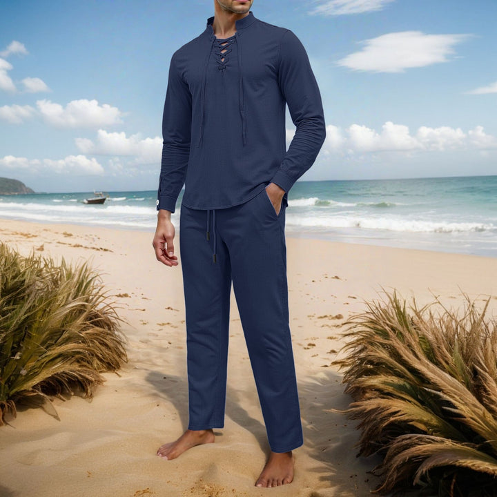 Men's Stylish Casual Set with Breathable Top and Comfortable Pants Lune London