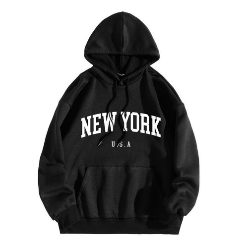 Women's hoodie with stylish New York print Chic & Stil