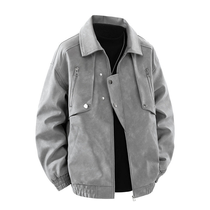 Trendy men's jacket with multifunctional zip pockets and elastic cuffs Lune London