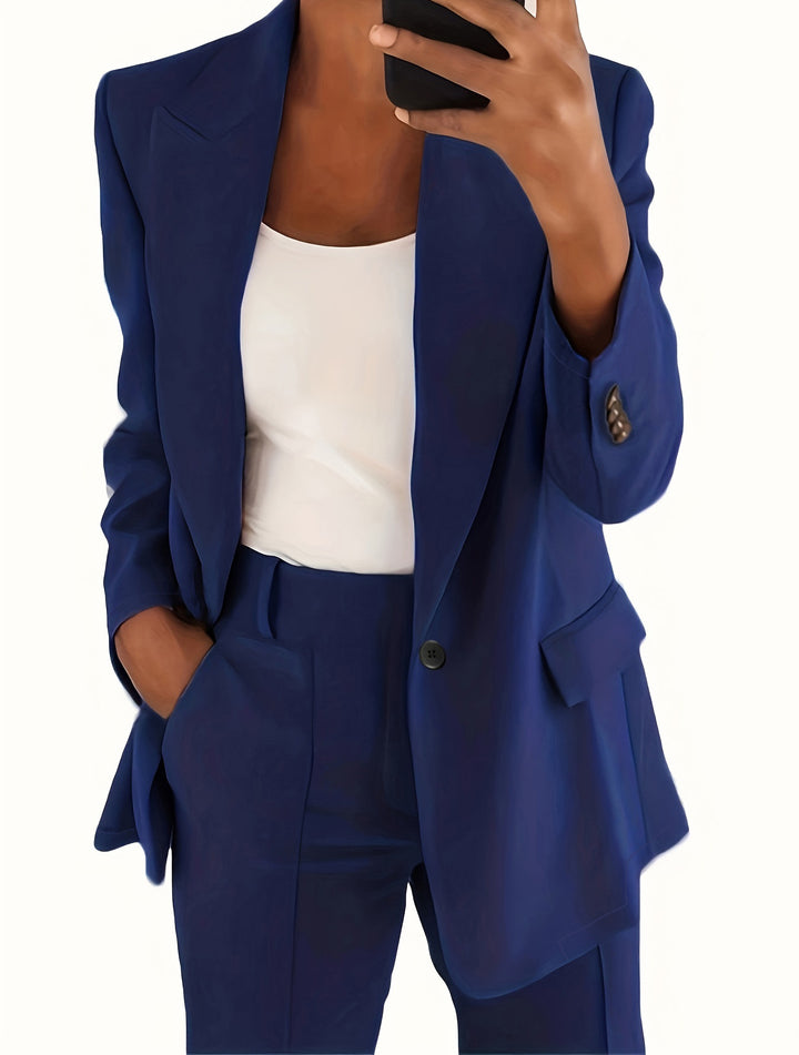 Women high-waisted straight-cut suit trousers with crease Amarae