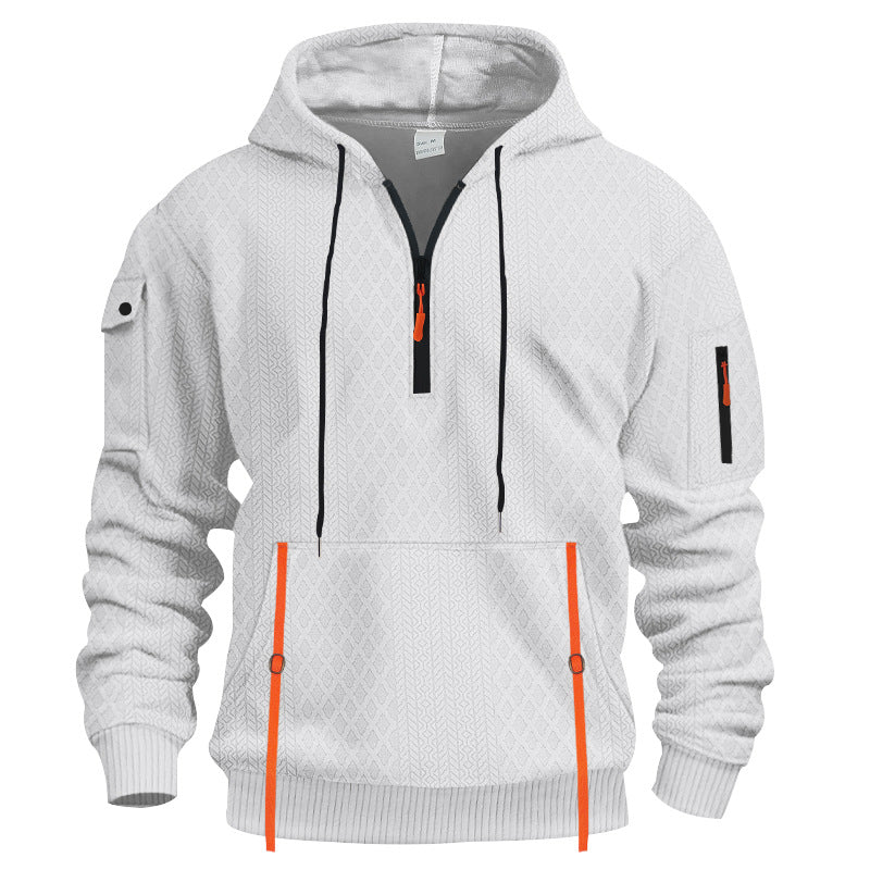 Men's functional hoodie with zipper and practical pockets Lune London