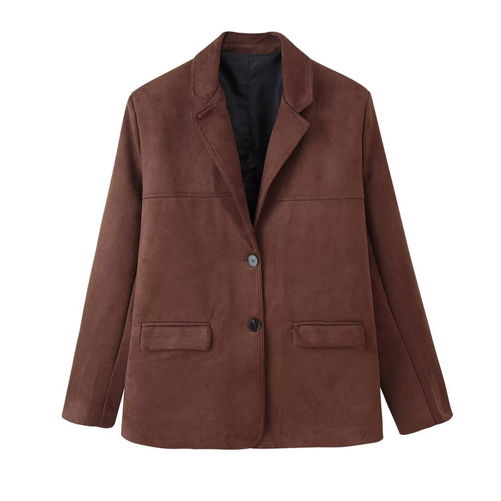 Elegant suede blazer jacket for women Lune London