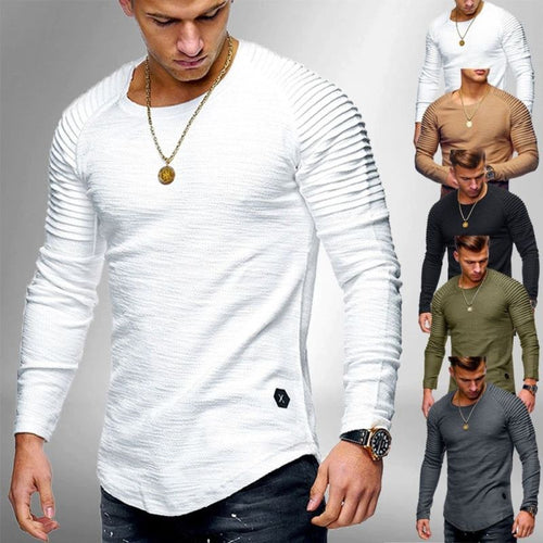 Men's long-sleeve t-shirt with structured design Amarae