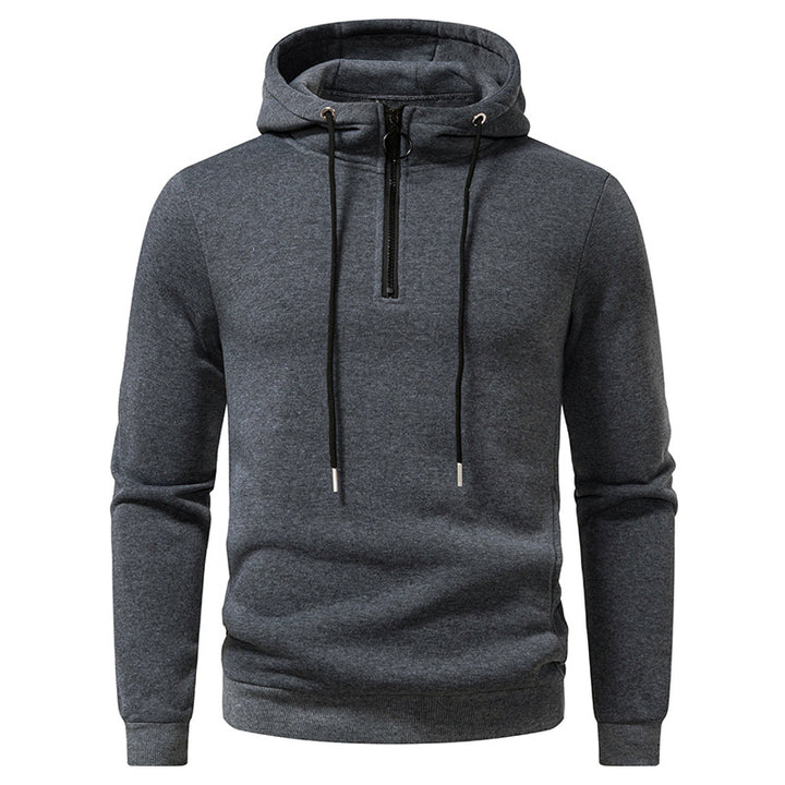 Men's hooded tracksuit tops with mid-length zipper and modern cut Lune London