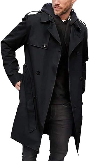 Men's Trench Coat with Classic Style Amarae