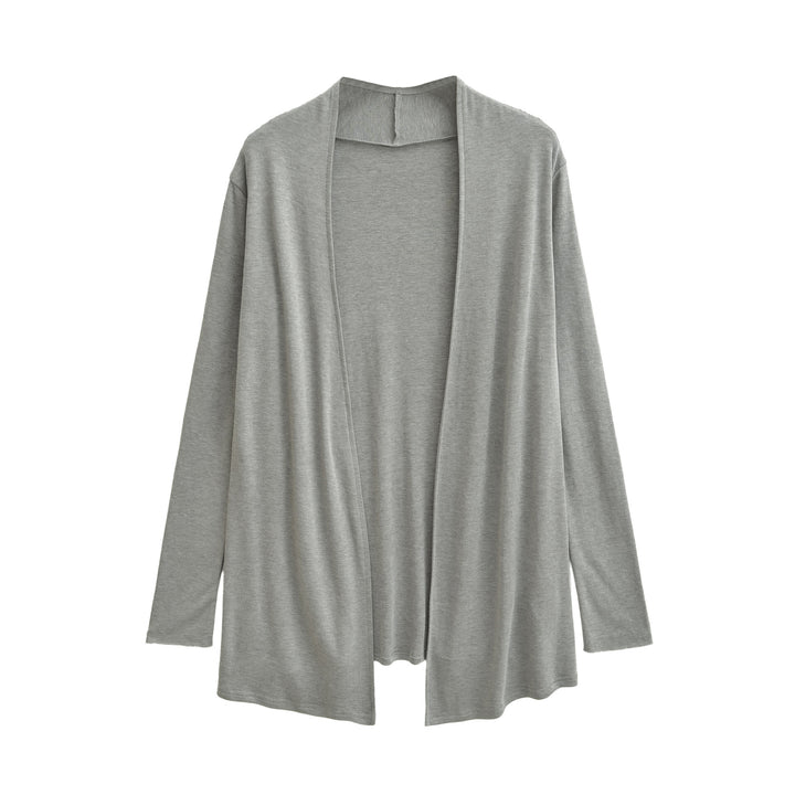 Women Open Flowing Jersey Cardigan with Waterfall Edge Amarae