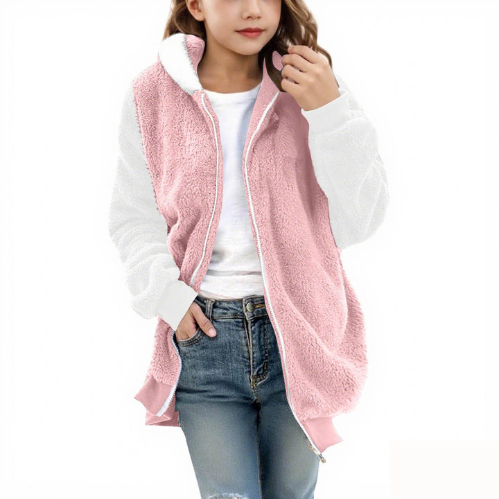 Ladies cozy hooded coat with zipper Lune London