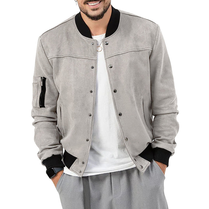 Modern bomber jacket for men in high-quality suede look Lune London