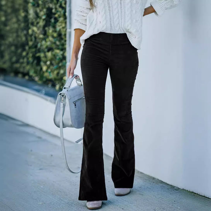 Ladies Comfortable Bootcut Pants made of Soft Material Lune London