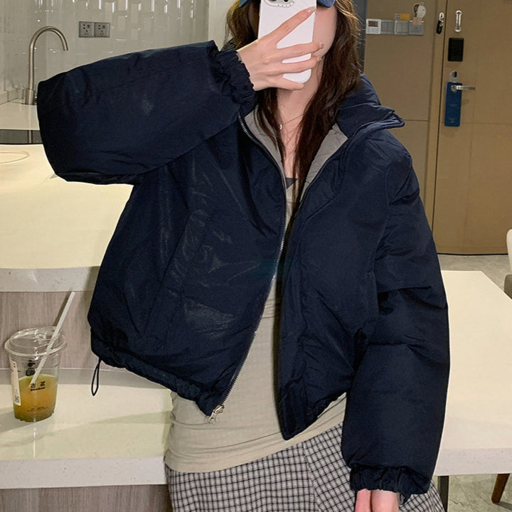 Ladies short quilted leisure jacket with side zippered pockets Amarae
