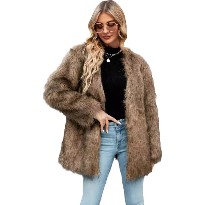 Ladies Chic and Stylish Faux Fur Jacket