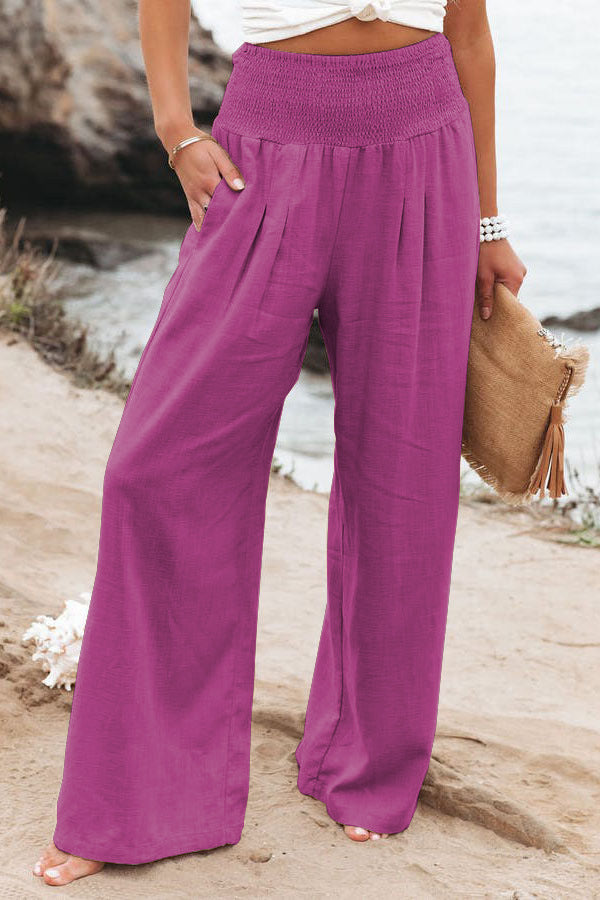 Women's Loose Linen Trousers Lune London
