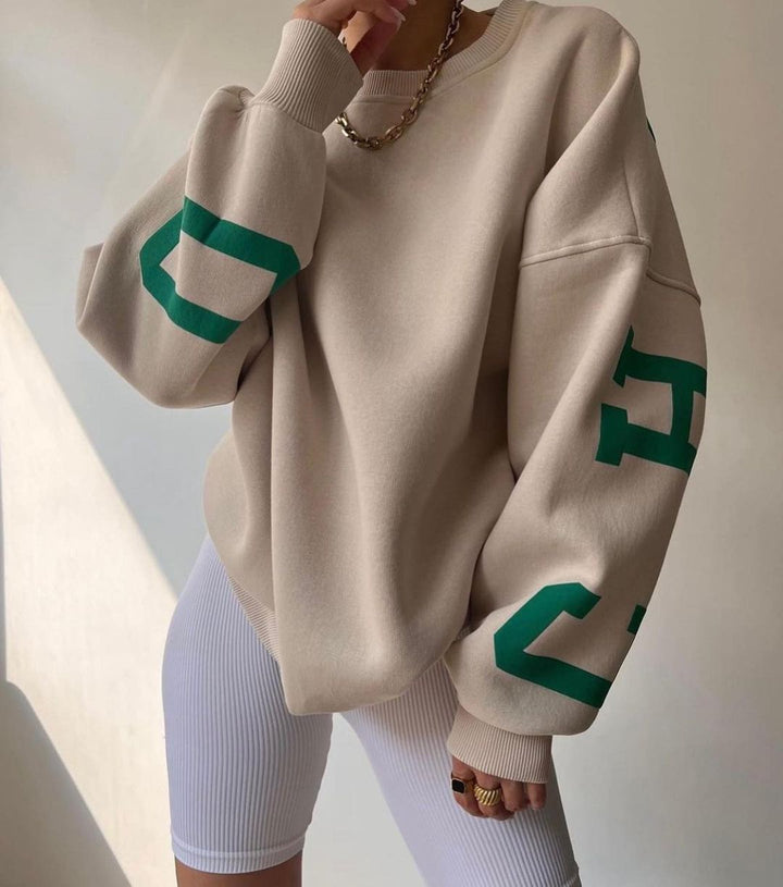 Oversized sweatshirt for women with Lune London logo catchy