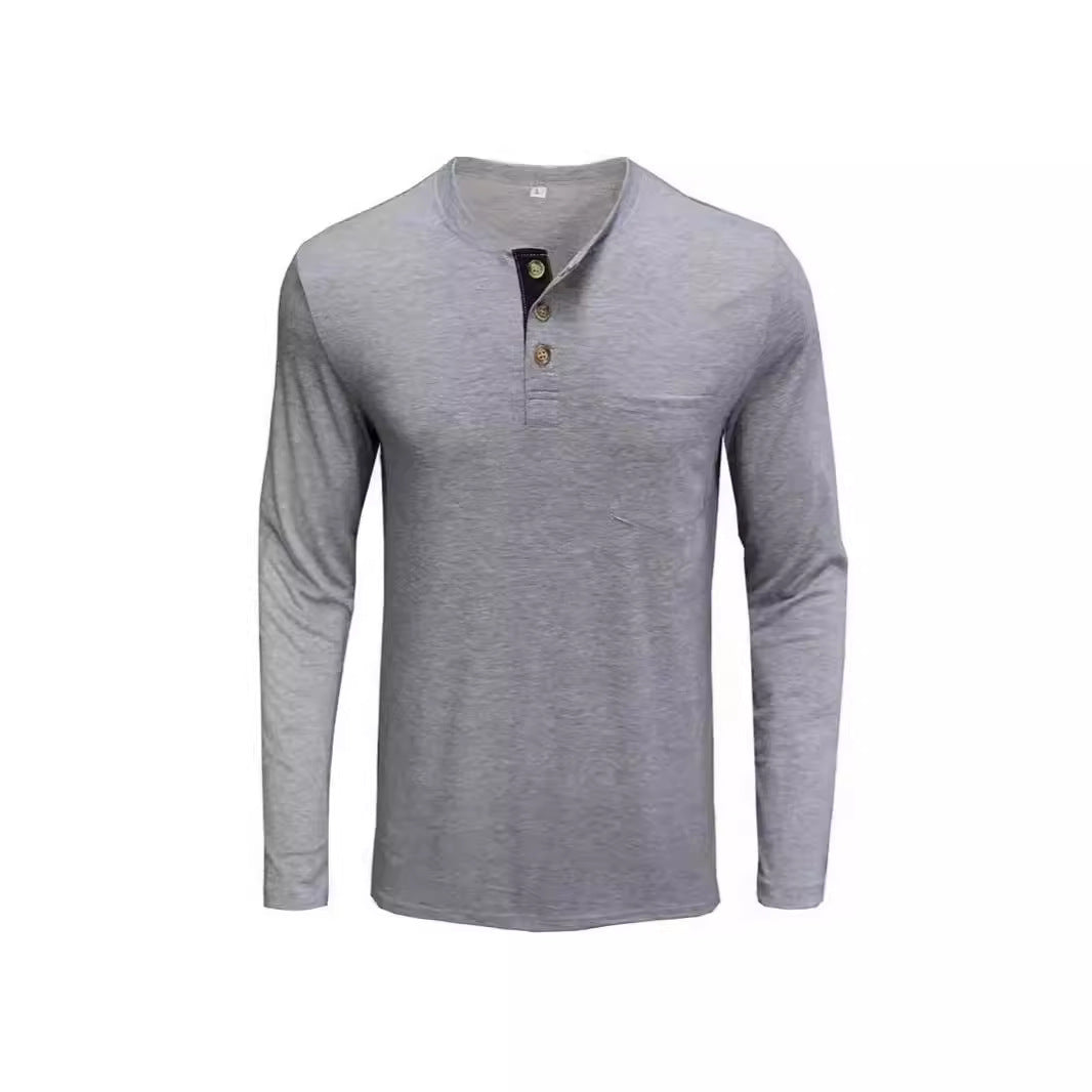 Trendy long sleeve shirt for men with button placket and chest pocket Lune London