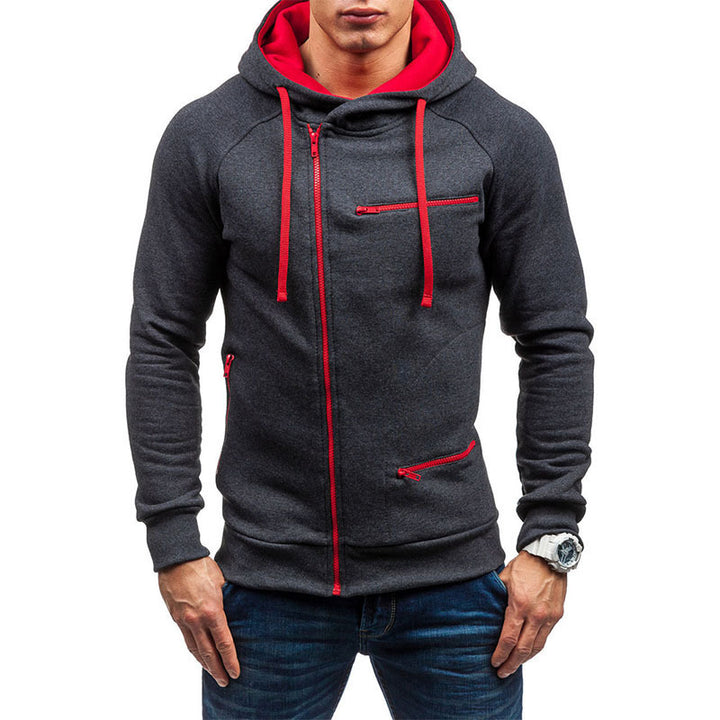 Men's hoodie with modern zipper and contrasting details Lune London