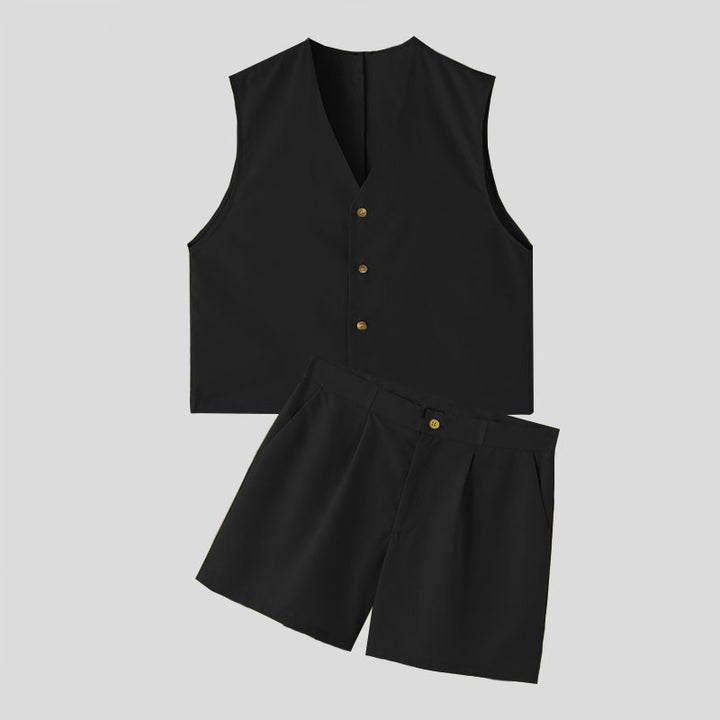 Elegant sleeveless set for women with chic shorts and style