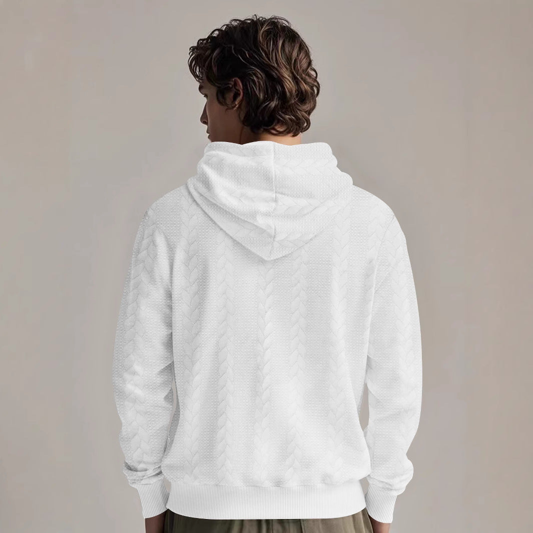 Men's fleece hoodie with structured interior finish and breathable properties Lune London