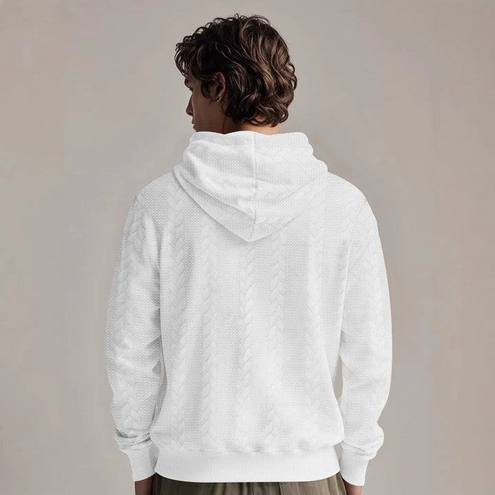 Men's fleece hoodie with structured interior finish and breathable properties Lune London