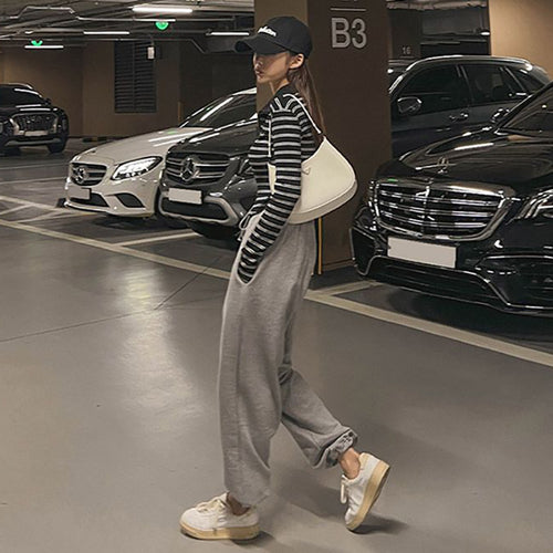 Pantalons de survêtement larges et confortables pour femmes avec taille élastique Chic & Stil