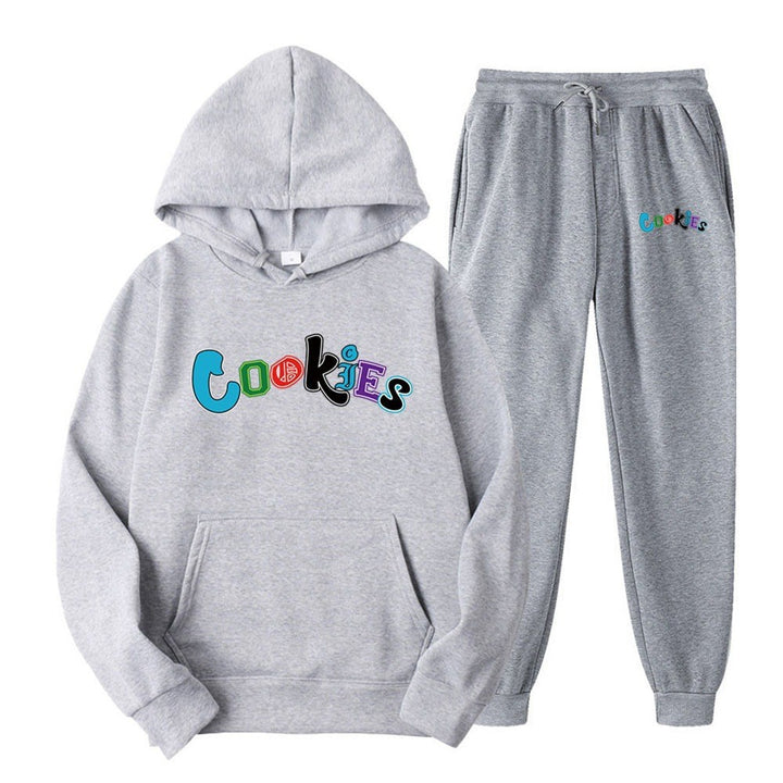 Women's Hoodie and Jogging Pants Set with Colorful Graphic Print Chic & Stil
