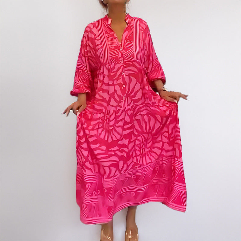Robe Kaftan pour Femme avec Motif Tendance Chic & Stil