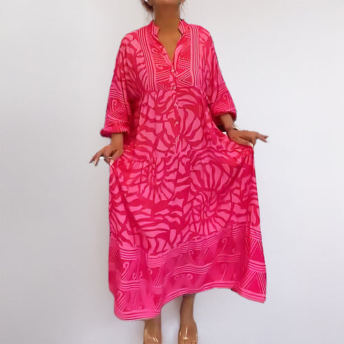 Robe Kaftan pour Femme avec Motif Tendance Chic & Stil