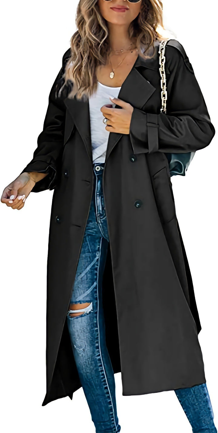 Lune London double-breasted modular trench coat for women