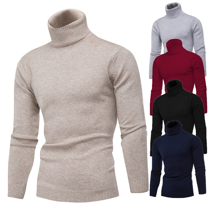 Men's slim fit fine cotton turtleneck sweater Lune London
