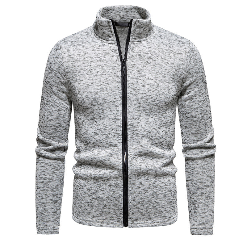 Men's fleece jacket with stand collar and full zip Lune London