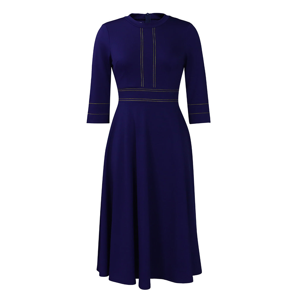 Elegant dress for women with decorative seams Lune London